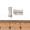 925 Sterling Silver Micro Pave Clear Cubic Zirconia Beads STER-M018-10P-2