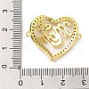 Brass Micro Pave Clear Cubic Zirconia Mama Connector Charms FIND-Z041-12D-3