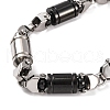 201 Stainless Steel Column Link Chain Bracelets BJEW-B078-61EBP-2