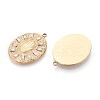 304 Stainless Steel Micro Pave Cubic Zirconia Pendants STAS-N109-205G-2