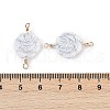 Opaque Acrylic Links Connector Charms KK-K296-07B-G-3