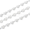 Tarnish Resistant Handmade 304 Stainless Steel Heart Link Chains CHS-M004-09P-1