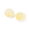 Spray Painted Transparent Glass Beads GLAA-D038-01B-2