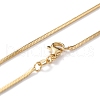 Brass Snake Chain Necklaces NJEW-I247-03G-3