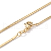 Brass Snake Chain Necklaces NJEW-I247-03G-3
