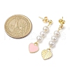 Mother's Day Jewellery Shell Pearl Dangle Earrings EJEW-JE05801-3