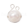 Natural Cultured Freshwater Pearl Copper Wire Wrapped Potato Pendants PALLOY-JF03608-02-3