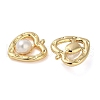 Brass Pave Natural Freshwater Pearl Pendants KK-U045-18G-2