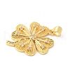 Brass Micro Pave Cubic Zirconia Pendants KK-U053-23G-2