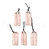 2Pcs Natural Pink Opal Pendants G-R437-01B-02-1