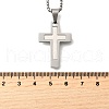 304 Stainless Steel Pendant Necklaces NJEW-P329-03A-P-5
