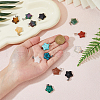 FIBLOOM 14Pcs 14 Styles Star Gemstone Pendants G-FI0001-31-3