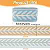 Polyester Jacquard Leaf Ribbon OCOR-WH0097-08D-2