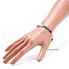 Natural & Synthetic Mixed Gemstone Disc Beaded Bracelet BJEW-JB08530-3