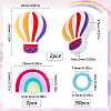 SUNNYCLUE 4Pcs 2 Styles Hot Air Balloon & Rainbow Silicone Beads Knitting Needle Protectors/Knitting Needle Stoppers DIY-SC0023-90-2