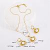 Shell Shape Stainless Steel Hoop Earrings & Pendant Necklaces Sets HT5735-3-5