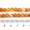 Natural Striped Agate/Banded Agate Beads Strands G-H037-A02-01-5