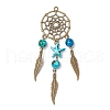 Woven Net/Web with Feather Pendants PALLOY-JF03978-3