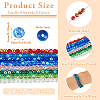  8 Strands 8 Colors Transparent Electroplate Glass Beads Strands EGLA-TA0001-27B-13