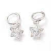 Brass Huggie Hoop Earrings EJEW-Z003-01P-1