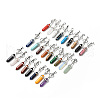 Natural & Synthetic Gemstone with Brass Pointed Pendants G-J393-DP-1