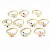 Brass Cuff Bangles BJEW-A134-01G-M-1