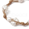 Natural Cultured Freshwater Pearl Large Hole Beaded Bracelets BJEW-TA00635-3