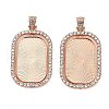 Alloy Rhinestone Pendant Cabochon Settings DIY-XCP0003-64RG-1