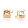 Brass Micro Pave Cubic Zirconia Charms KK-N263-65G-2