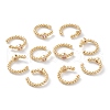 Brass Micro Pave Cubic Zirconia Cuff Earrings EJEW-H109-01E-G-2