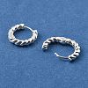 Brass Twisted Rope Hinged Hoop Earrings for Women EJEW-P196-25S-2