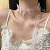 Butterfly Gauze Crystal Rhinestone Choker Necklaces FS-WG41A31-09-1