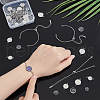 Unicraftale DIY Blank Dome Flat Round Link Bracelet Making Kit DIY-UN0004-54-4