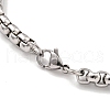 Tarnish Resistant 304 Stainless Steel Box Chain Bracelets for Women BJEW-R318-03C-P-2