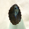 Natural Labradorite and Brass Cuff Rings RJEW-Q025-01A-2