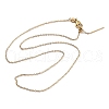 Ion Plating(IP) Adjustable 304 Stainless Steel Cable Chain Necklaces NJEW-K270-06G-2
