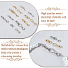AHADERMAKER 12Pcs 6 Styles 8 Shaped Brass Hooks for Necklace FIND-GA0004-27-4