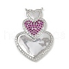 Brass Micro Pave Cubic Zirconia Pendants KK-M322-39P-1