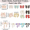 SUNNYCLUE 30Pcs 15 Styles Alloy Enamel Charms ENAM-SC0005-68-2