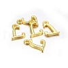 Golden Plated Alloy Letter Pendants PALLOY-J718-01G-L-2