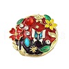 Vintage Flower Butterfly Alloy Rhinestone Brooches JEWB-M046-26C-2