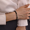 Alloy Resin Round Beaded Stretch Bracelets WG611D6-20-2
