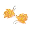 Handmade Glass Seed Beads Dangle Earrings EJEW-MZ00367-02-4