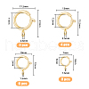 SUPERFINDINGS 20Pcs 4 Sizes Eco-friendly Brass Spring Ring Clasps KK-FH0005-51-2