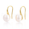 Brass Natural Pearl Dangle Earrings PEAR-N020-08C-01-1