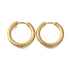 Round 304 Stainless Steel Hoop Earrings EJEW-V005-01G-02-2