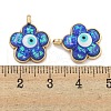 Translucent Evil Eye Resin Pendants KK-M219-22G-07-3
