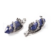 Natural & Synthetic Mixed Gemstone Pointed Pendants G-C051-01-5