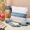 Polyester Jacquard Leaf Ribbon OCOR-WH0097-08B-5