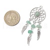 Woven Net/Web with Feather Pendants PALLOY-JF03982-2